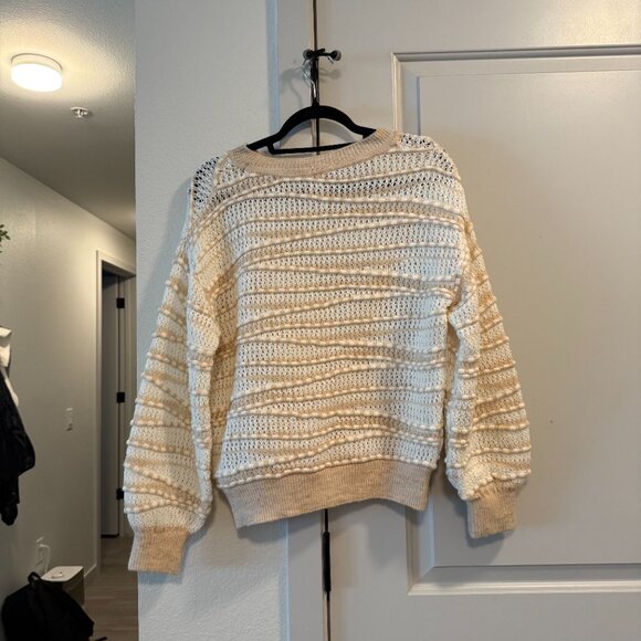 By‎ Anthropologie Open-Stitch Checkered Sweater - Picture 3 of 6